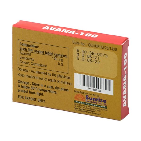 avana 100mg